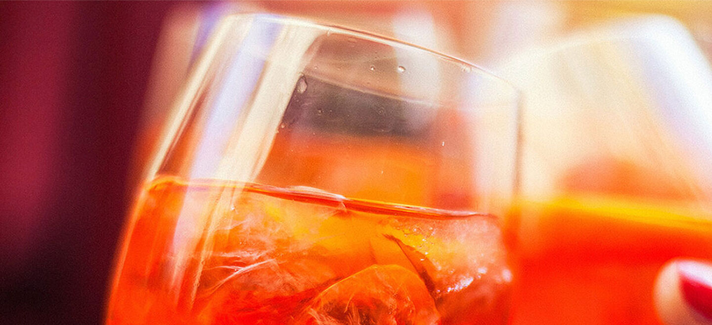 orange spirit on a glass
