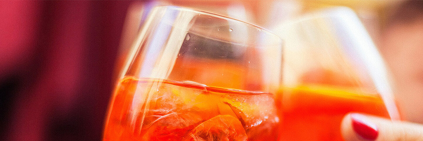 orange spirit on a glass