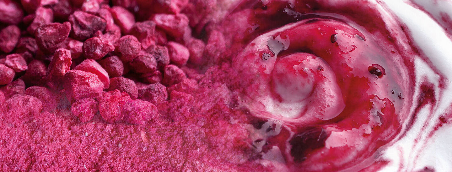 gelado cor de rosa