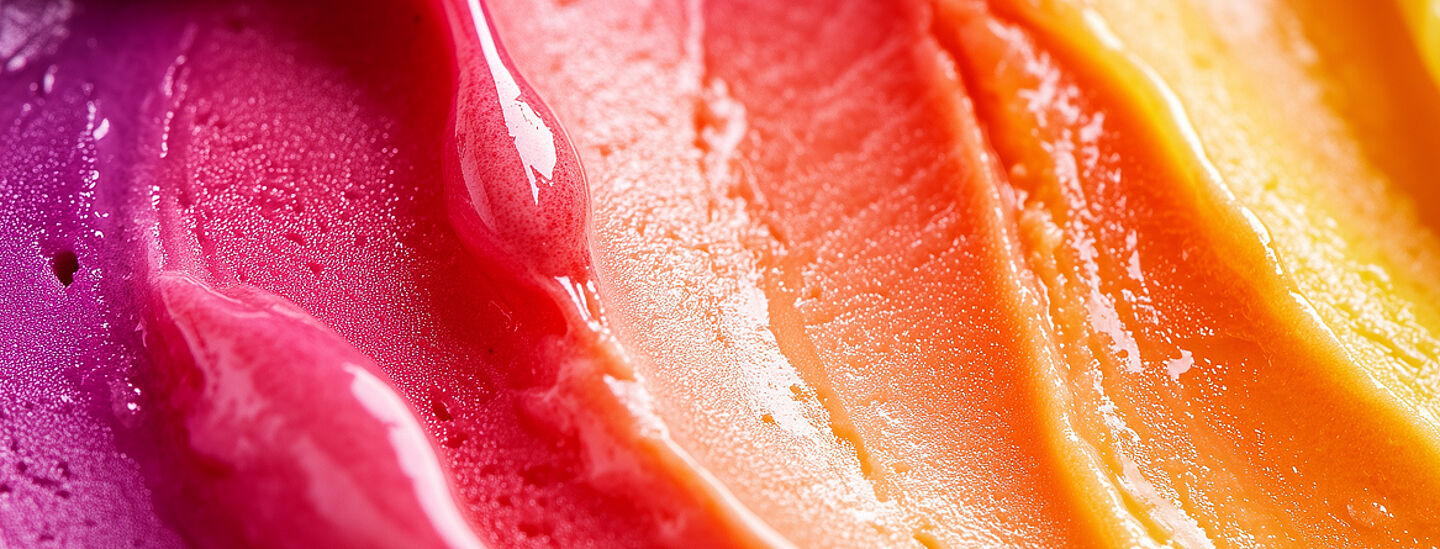 Colourful ice cream