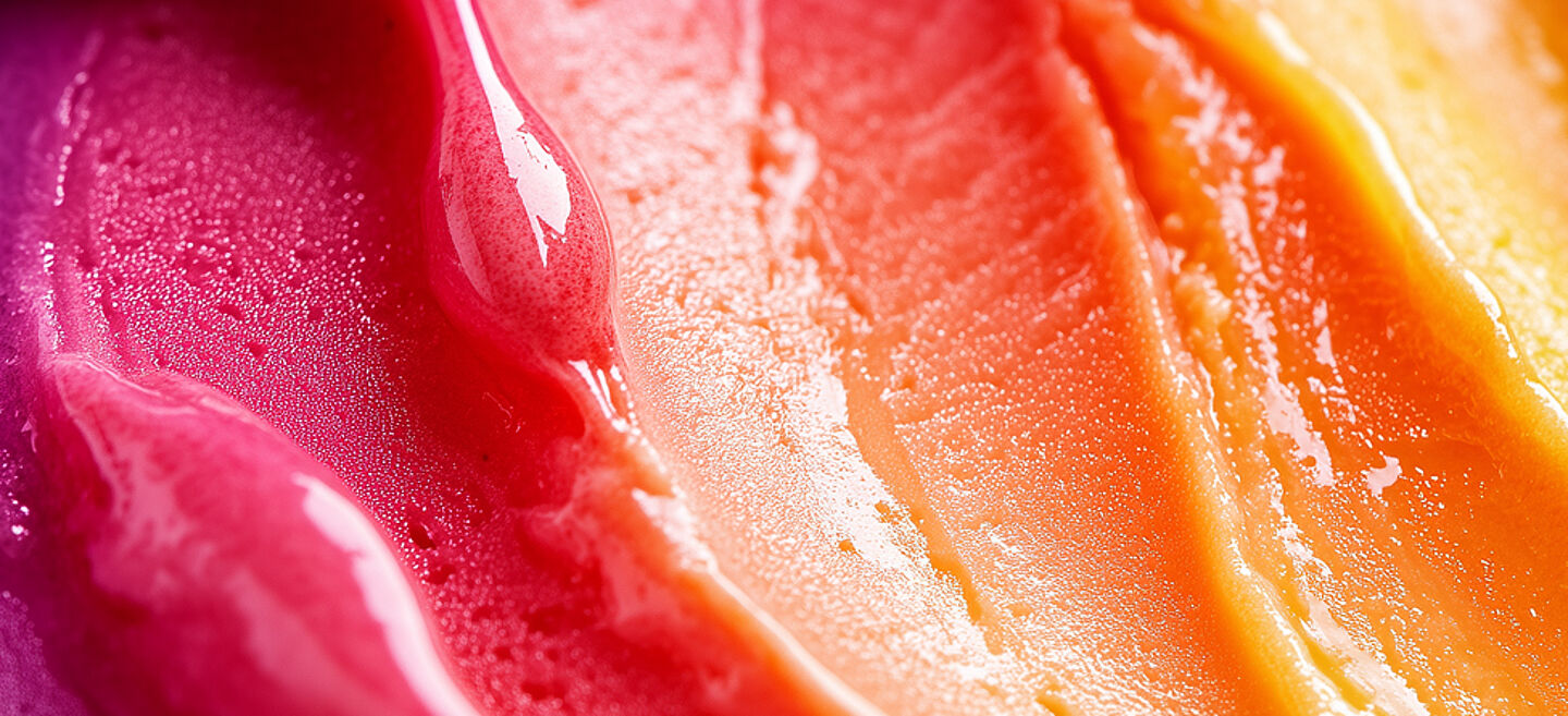 Colourful ice cream