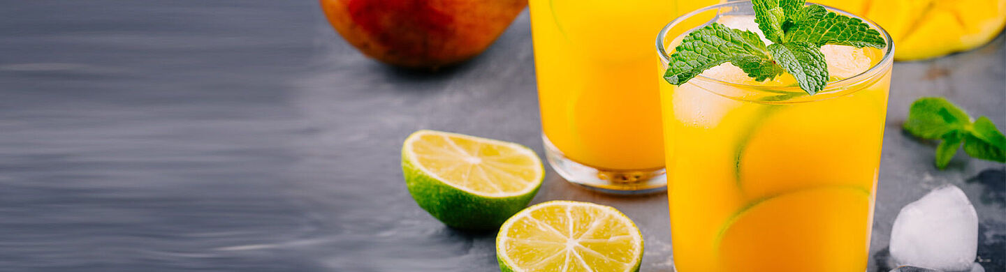 Mango- und Zitronensaft