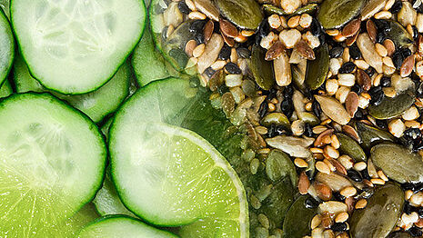 Seeds and cucumbers