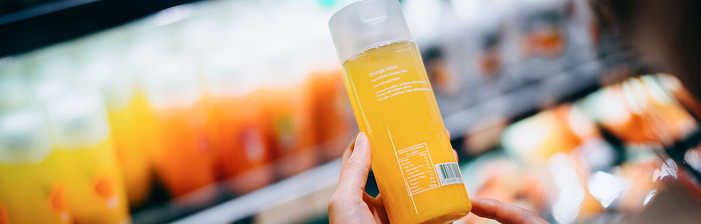 bottle with orange liquid