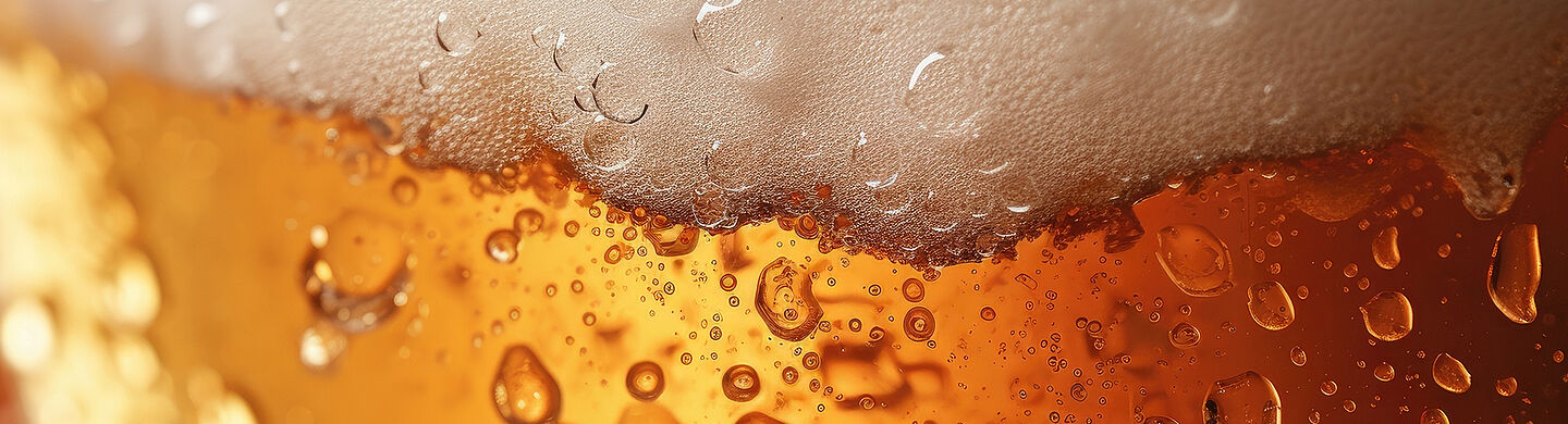 Beer with bubbles