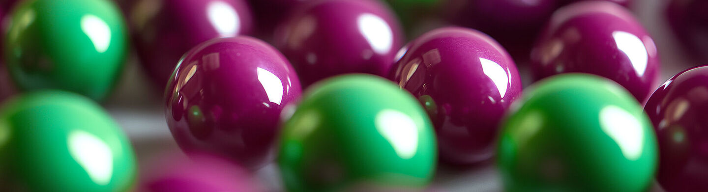 green and purple coating