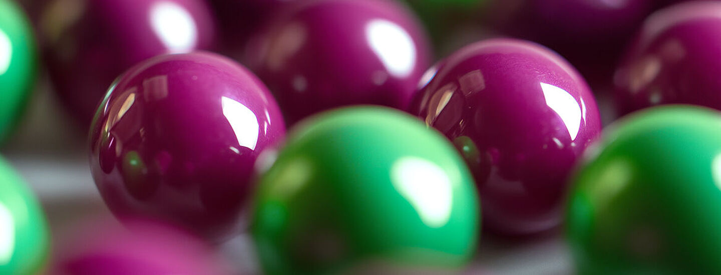 green and purple coating