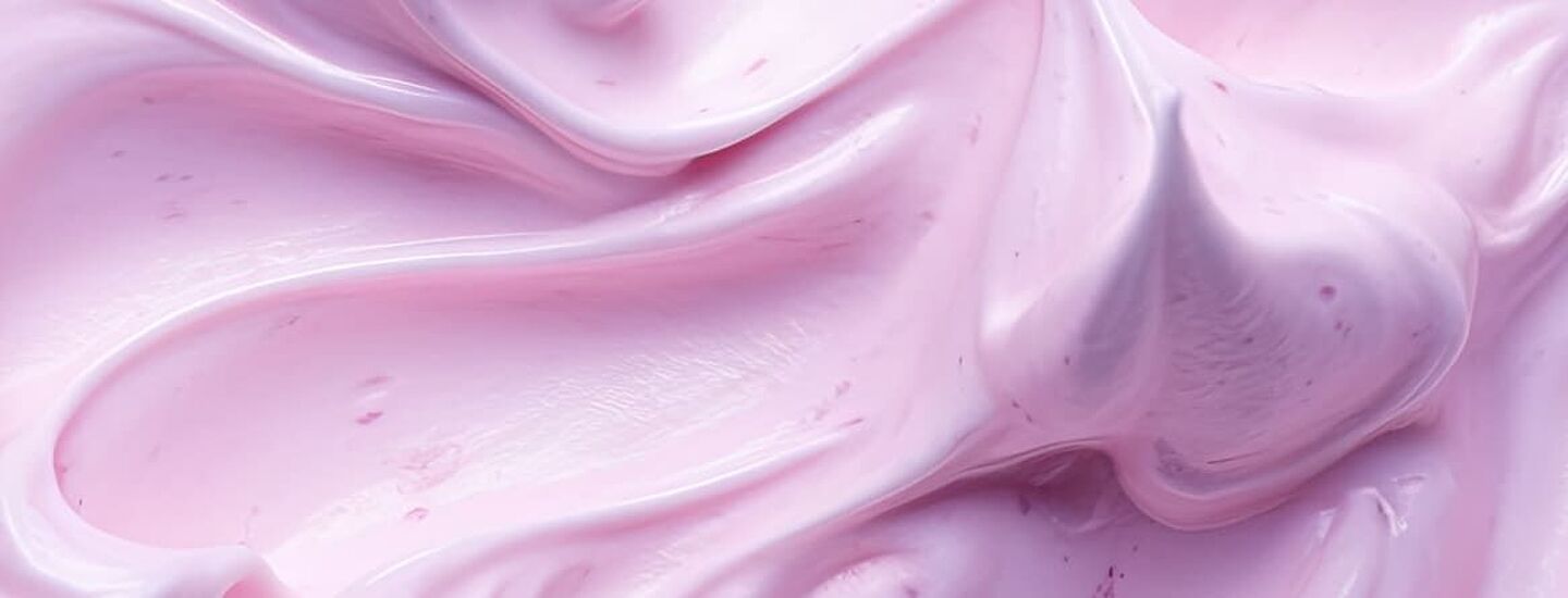 iogurte cor de rosa cremoso