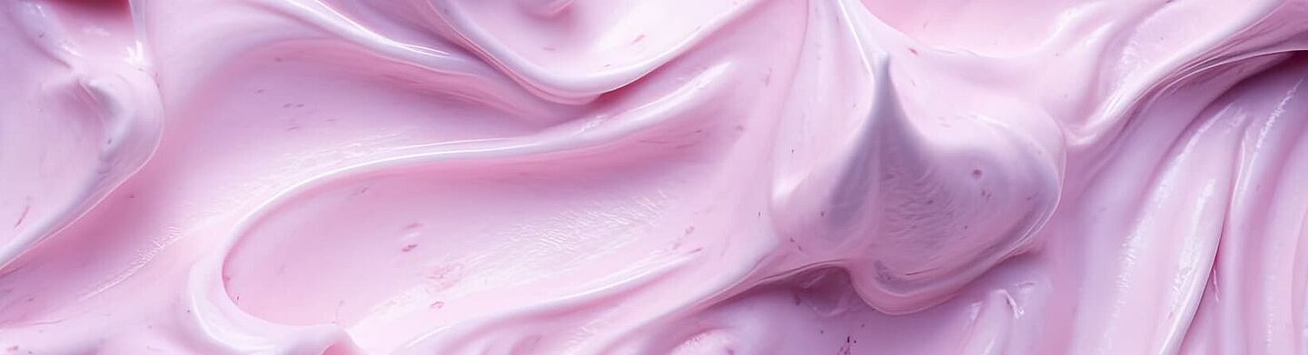 iogurte cor de rosa cremoso
